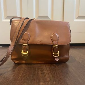 Ralph Lauren Brown Leather Crossbody Bag